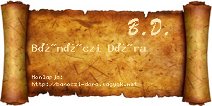 Bánóczi Dóra névjegykártya